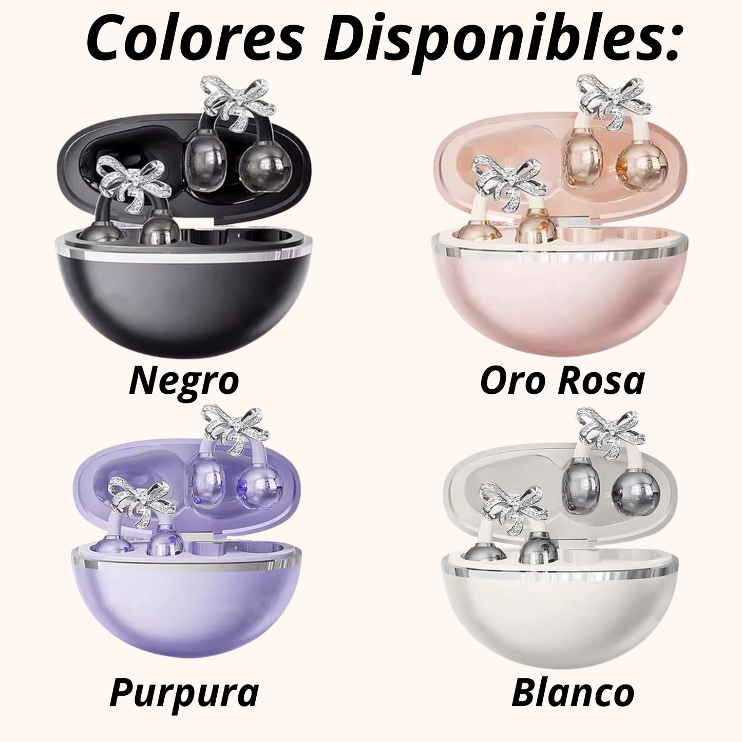 Auriculares inalámbricos Bluetooth con aretes de lazo de cristal desmontables