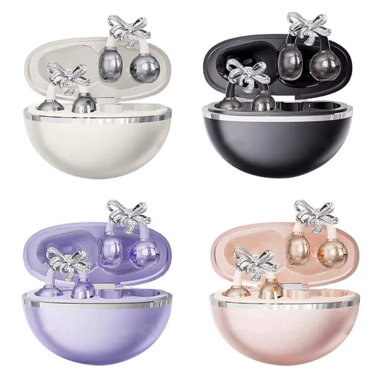 Auriculares inalámbricos Bluetooth con aretes de lazo de cristal desmontables